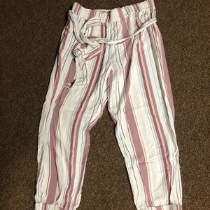 American Eagle Striped Linen Pants